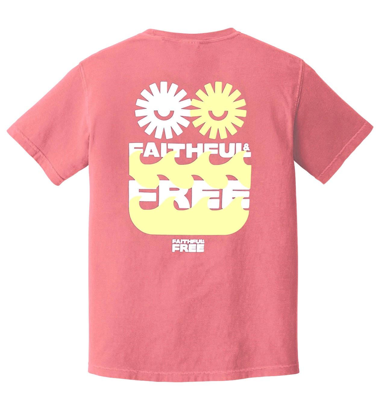 "Faithful & Free" Waves - Watermelon Tee