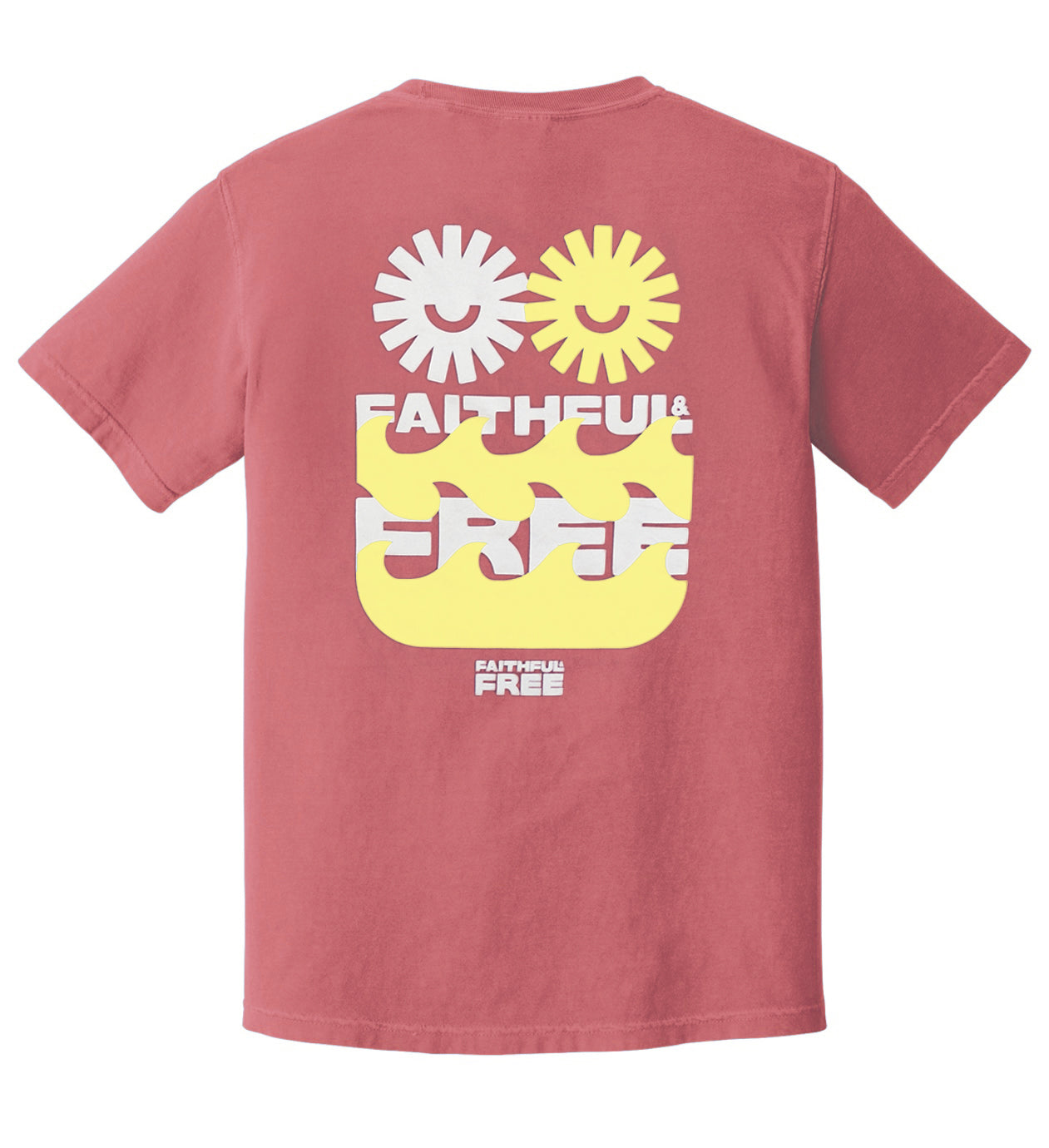 "Faithful & Free" Waves - Watermelon Tee